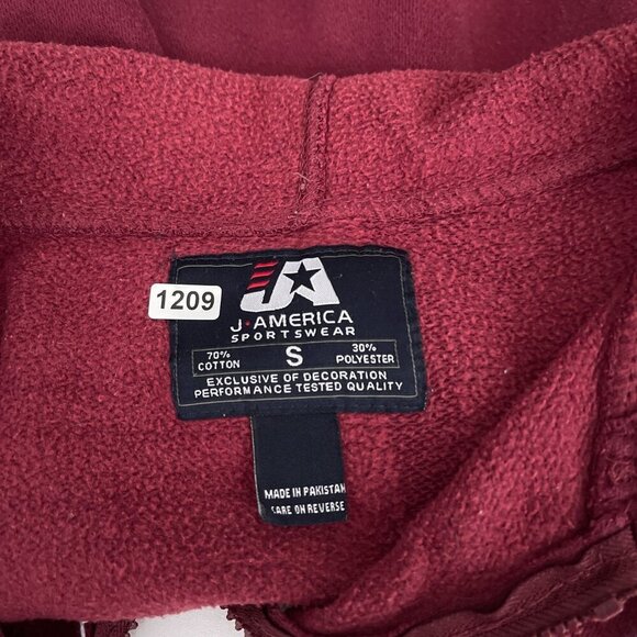 ASU Arizona State Maroon Full-Zip Hoodie Sweatshirt J-America Sportswear Women S - Picture 5 of 8